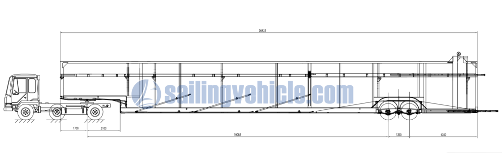 Car carrier semi-trailer