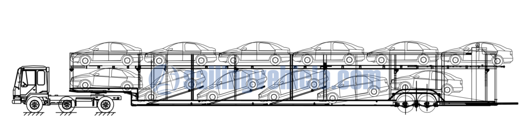 Car carrier semi-trailer