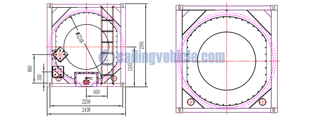 Container frame tank