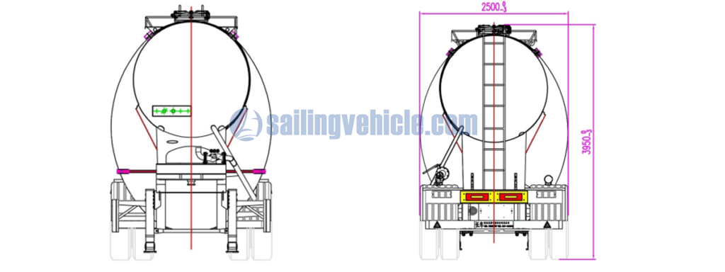 45 Powder Tanker with Diesel Engine and Air Compressor