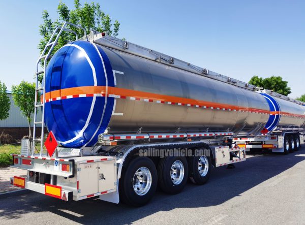46KL aluminum 5182 model fuel oil tank semi-trailer - Image 4