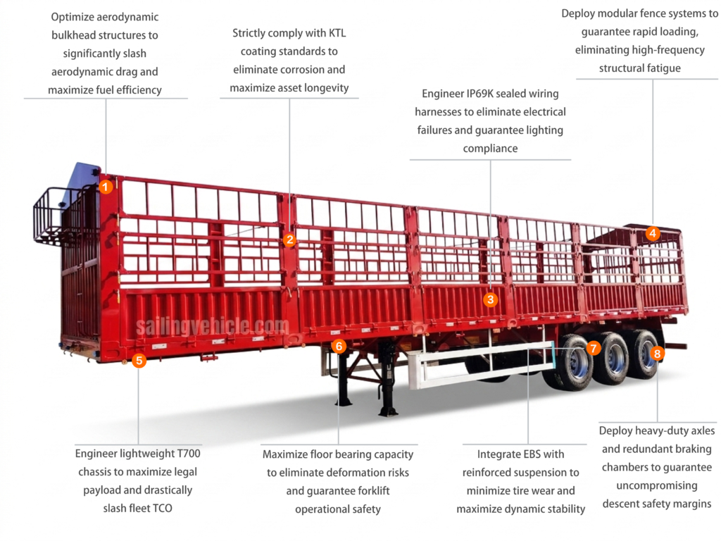 40 Feet Fence Semi-trailer