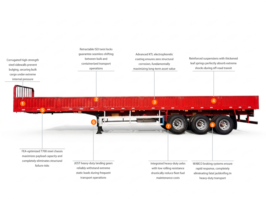40 Feet sidewall semi-trailer
