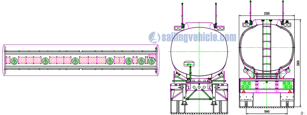 50 CBM 7-compartment fuel tank semi-trailer
