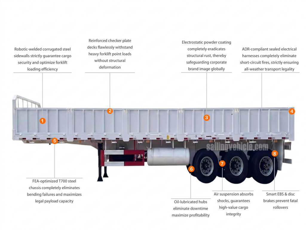 Heavy Duty Cargo Sidewall Trailer