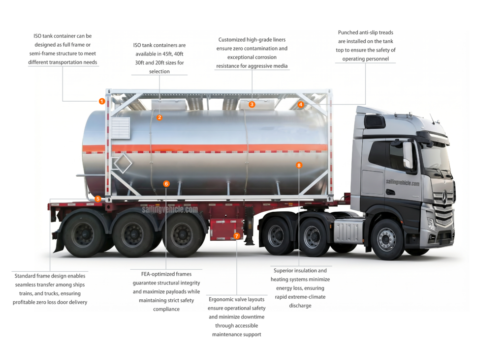 20FT Carbon Steel Oil Transport Tanker
