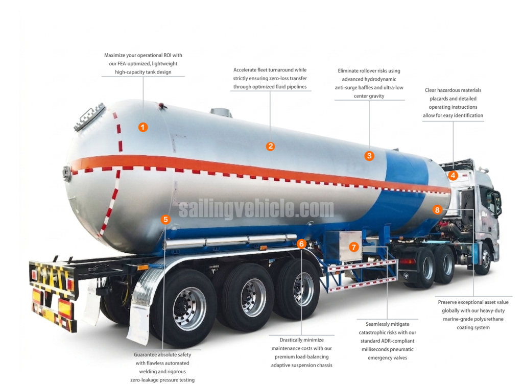 49.1m³ Liquid ammonia tank semi-trailer