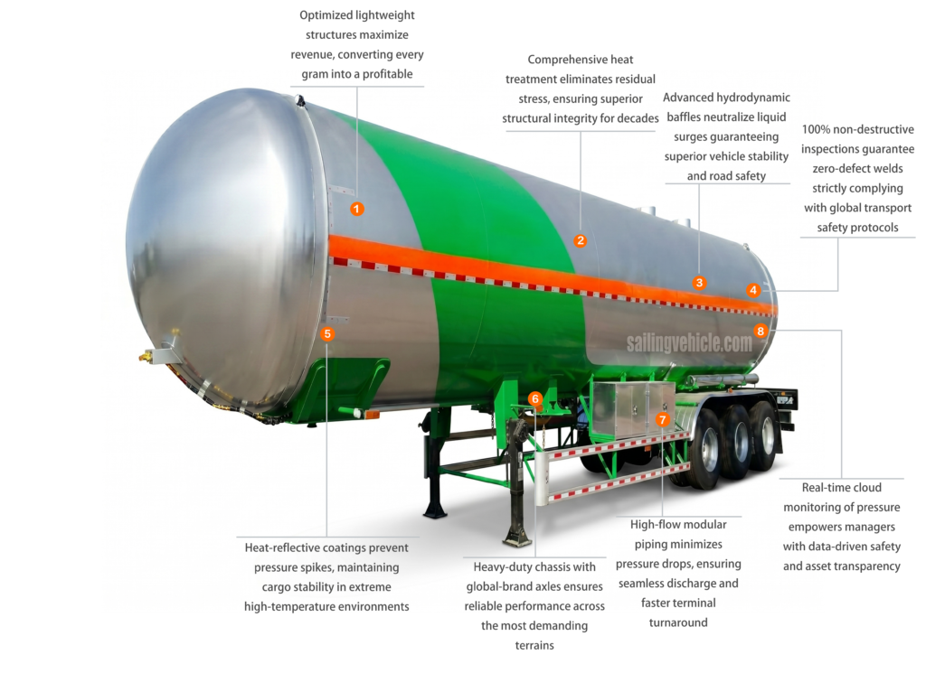 61.9m³ LPG transport tank semi-trailer