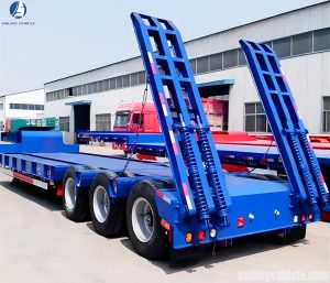 Excavator transport lowbed semi-trailer