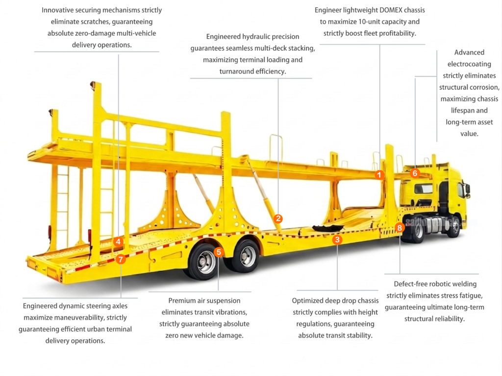 10-unit Capacity Auto Transport Semi-trailer