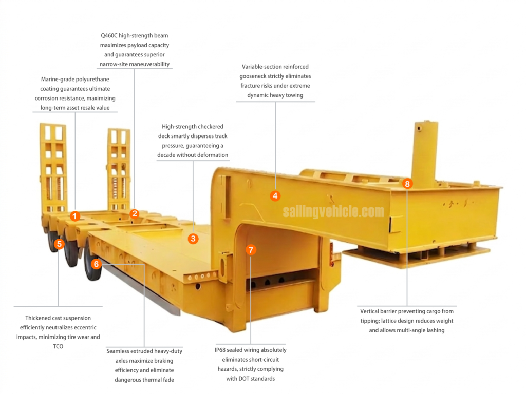 12.5M lowbed semi-trailer