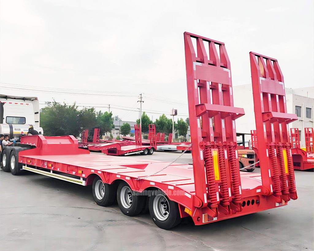 Excavator carrier low-bed semi-trailer
