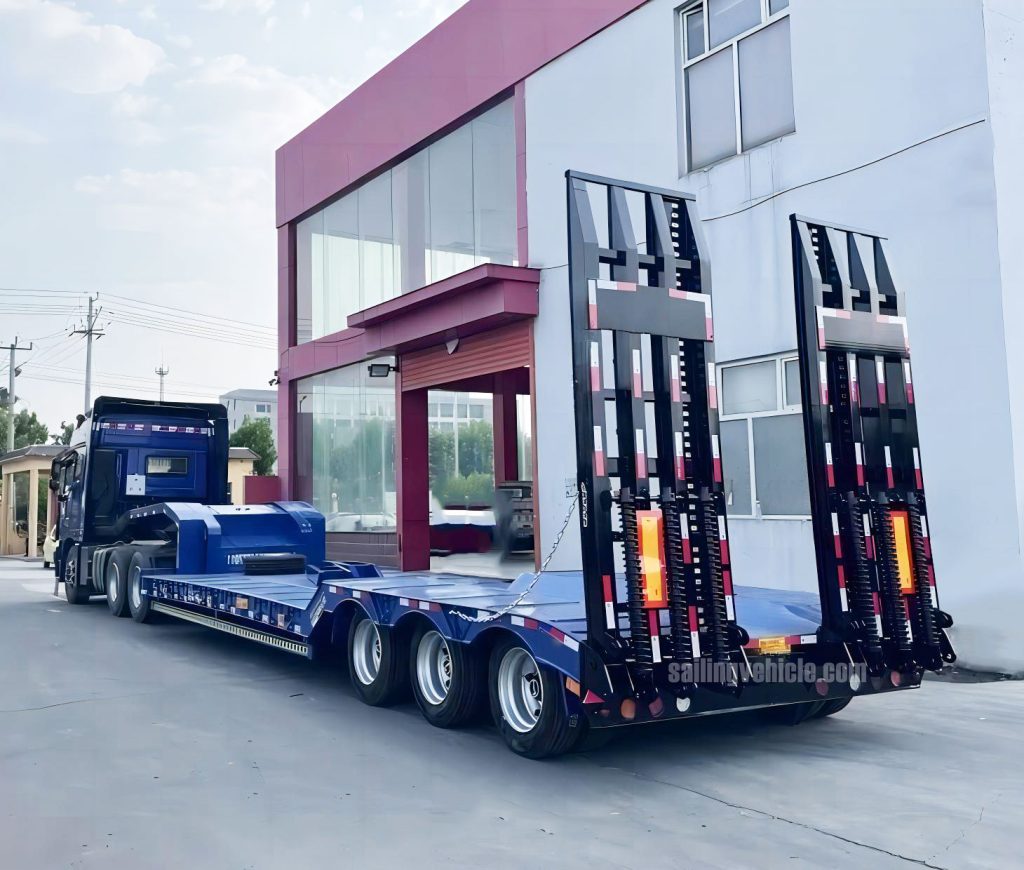 Excavator transport lowbed semi-trailer