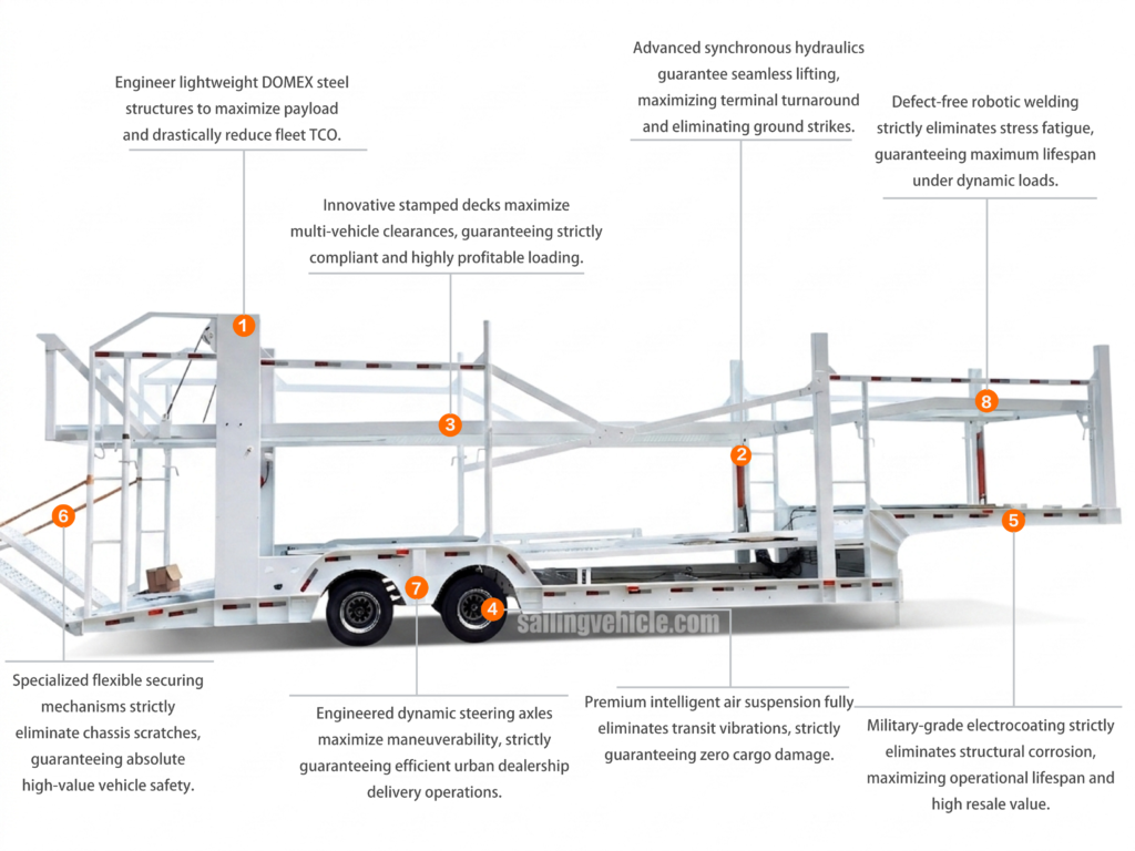 8-unit Car-carrying Semi-trailer