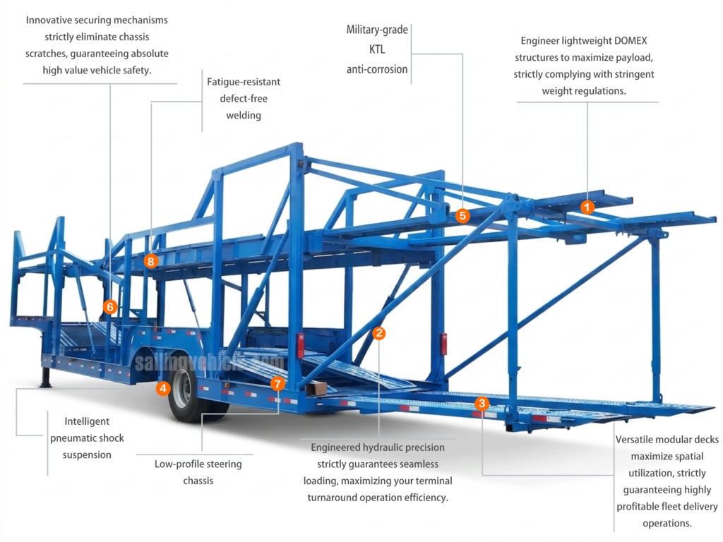 8-unit Car Delivery Carrier Semi-trailer