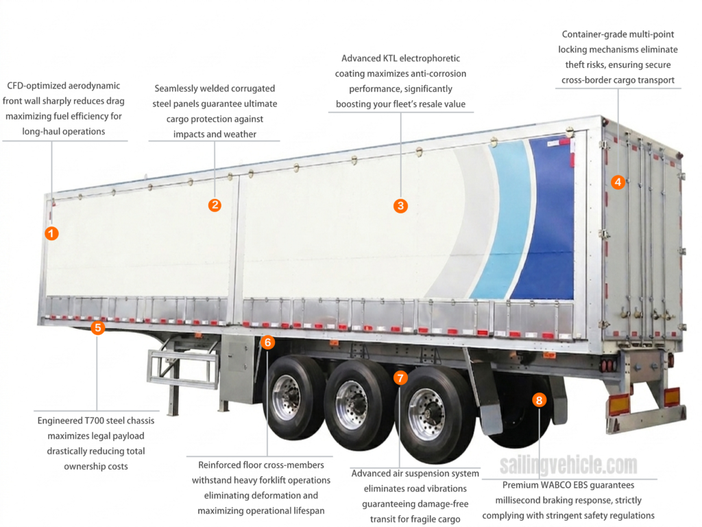 40 Feet van semi-trailer