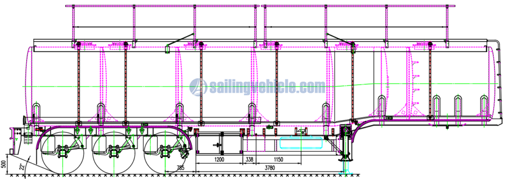 45CBM 6-compartment AL5182 Aluminum Tank Semi-trailer