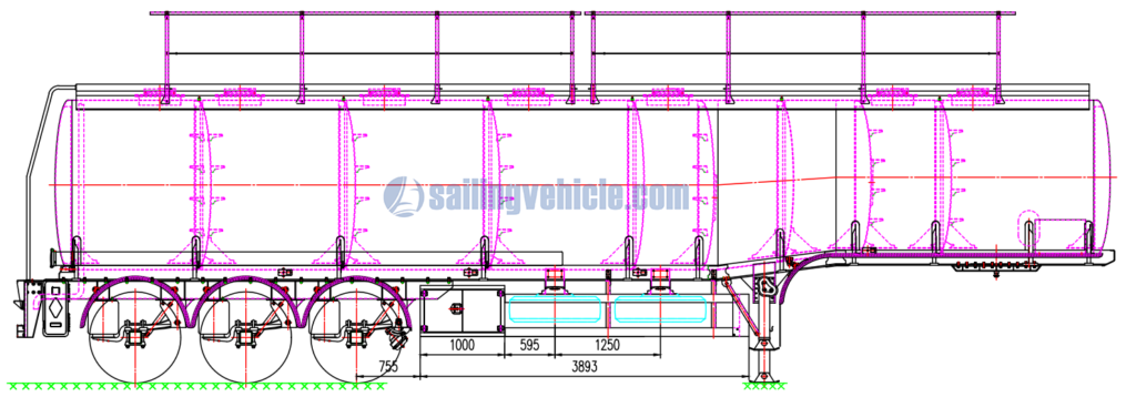 45CBM 7-compartment Aluminum 5182 Tanker