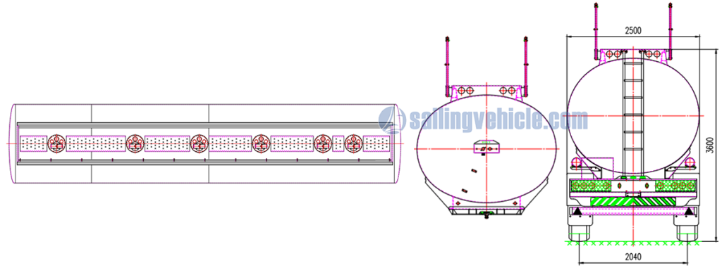 48KL 3-axle Aluminum 5182 Tank Semi-trailer