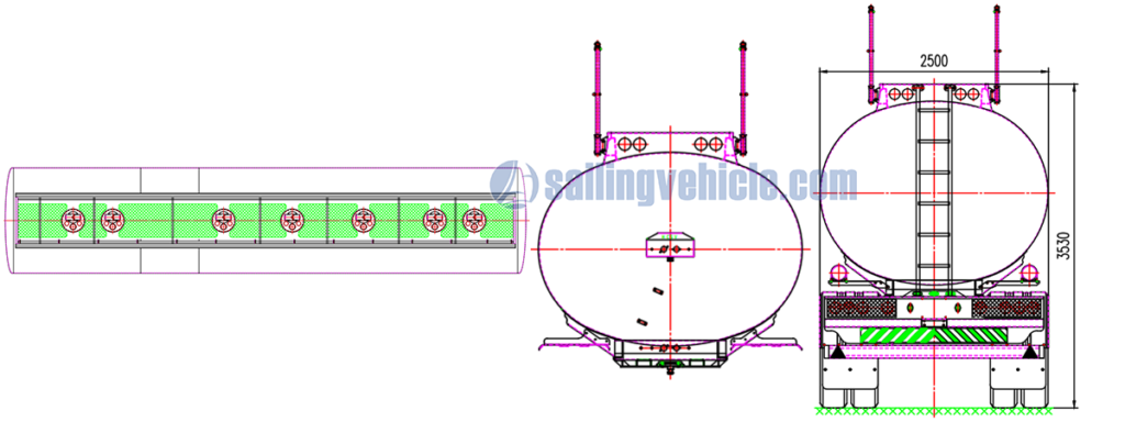 45CBM 7-compartment Aluminum 5182 Tanker
